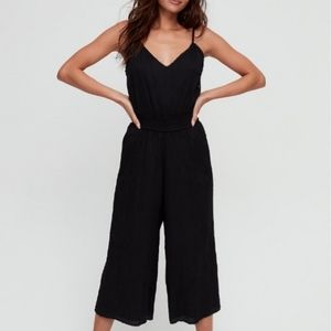 Black strappy jumpsuit (Wilfred Irene)